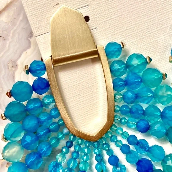 🌺🎉HP🎉🌺 NWT Kendra Scott Diane Beaded Gemstone Statement Earrings - Picture 7 of 16